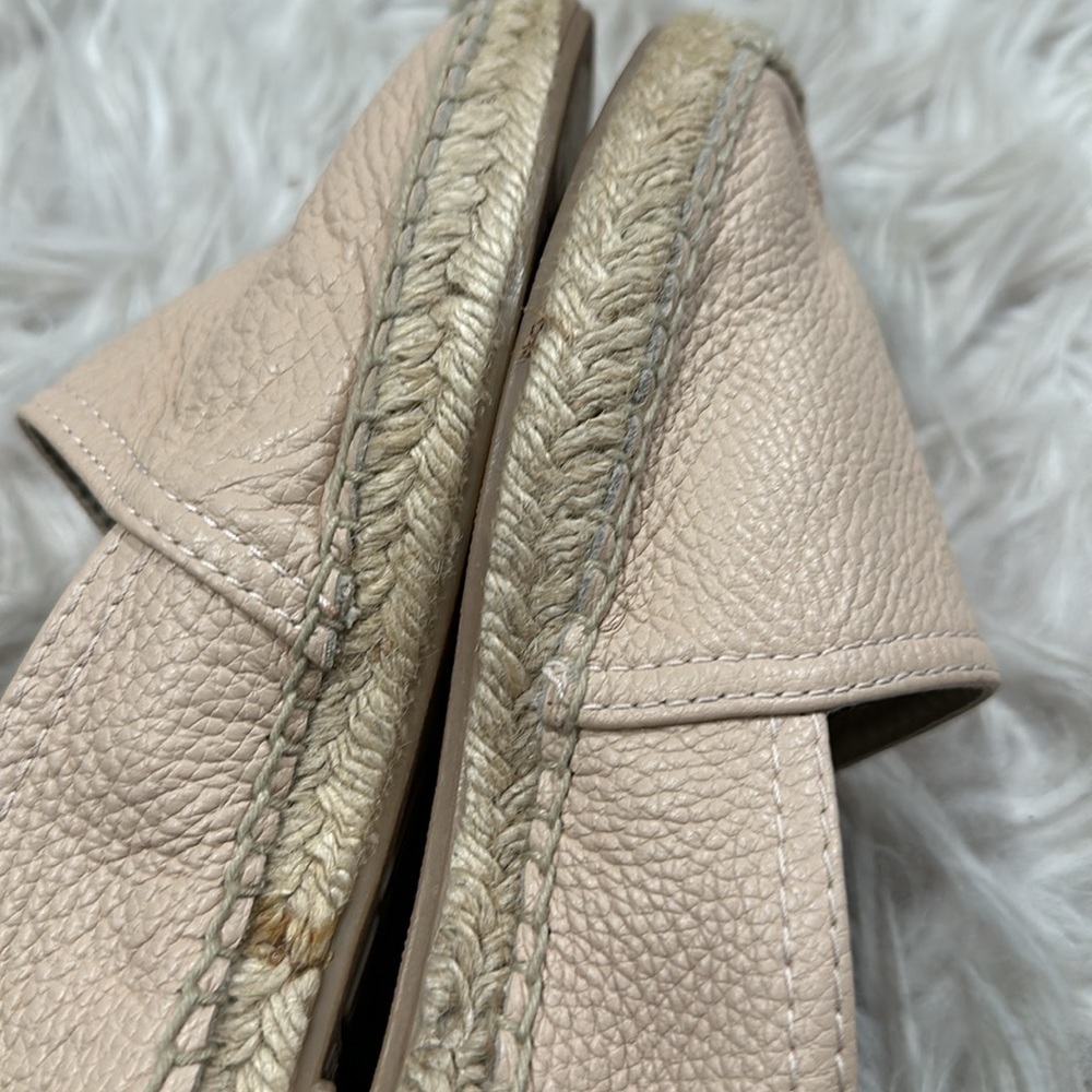 Anthropologie Maypol Pebbled Leather Slip On Espadrilles Sz 6.5 - Picture 5 of 16